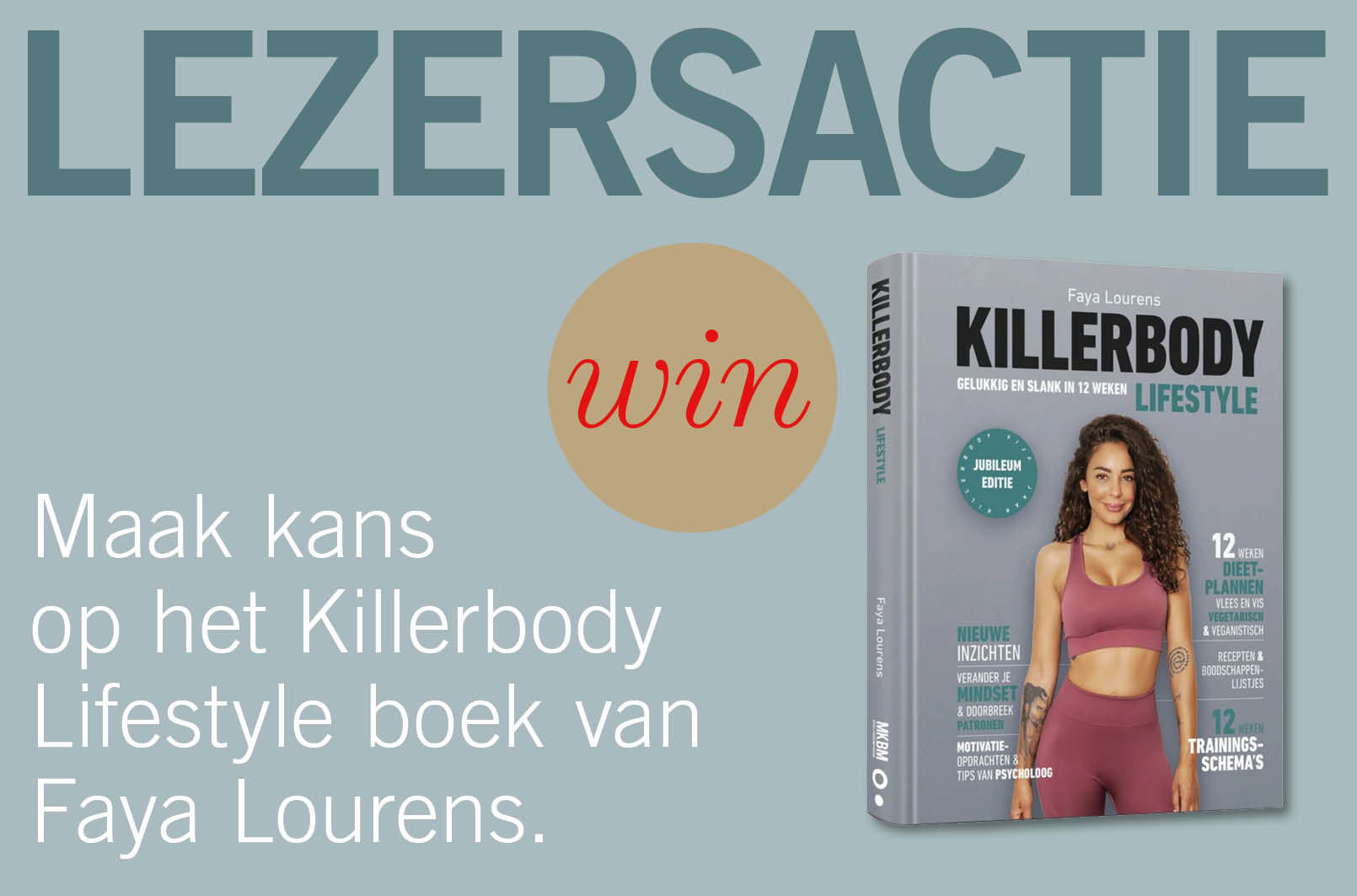 Maak kans op het Killerbody Lifestyle boek van Faya Lourens