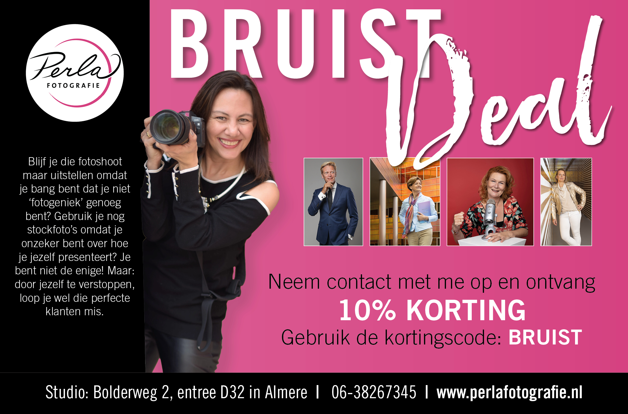 10% korting op je volgende shoot!